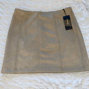 Velvet mini skirt